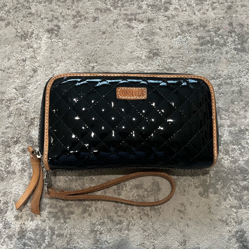 Consuela Gloss Black Jax Wristlet Wallet